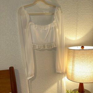 Amelia Top white long sleeve top